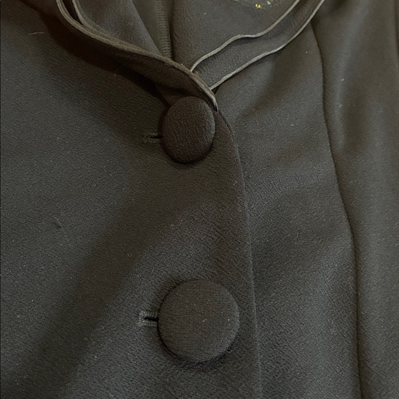 Soft Surroundings Blazer Black Colorful floral statement collar size M Unique - Picture 8 of 12